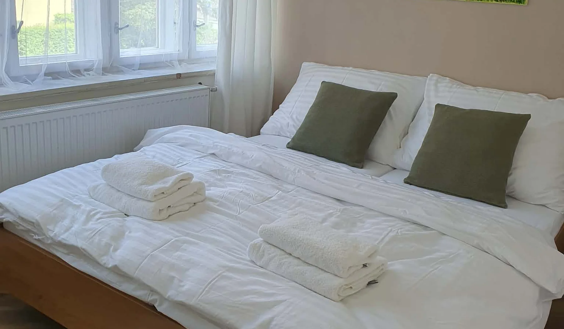 Ložnice v apartmánu ve vile Litomyšl